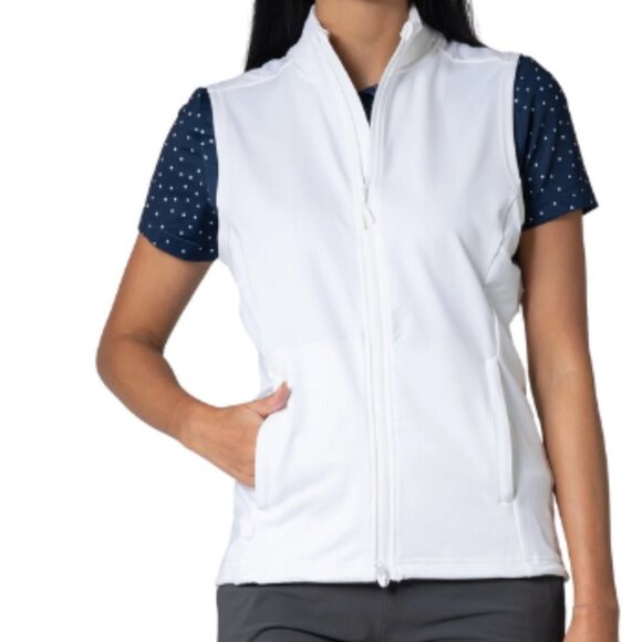 LEVELWEAR Womens Small Layer Resort White Golf Vest - Picture 1 of 12